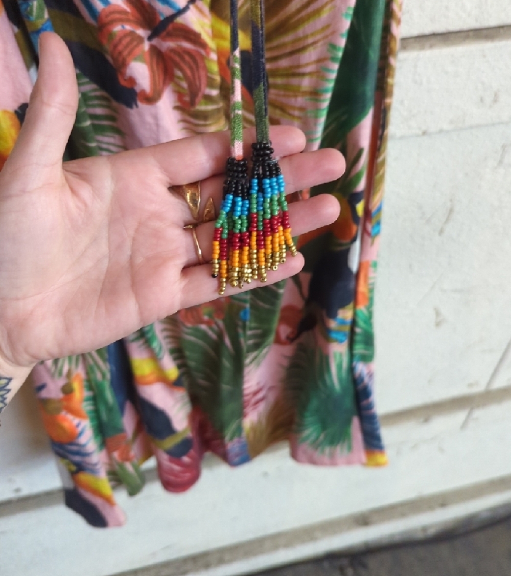 Farm Rio Tropical Toucan Button-Front Dress - Pink & Multicolor - Picture 6 of 8